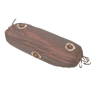 FUNDA COJIN ROLLO REDONDO MARRON