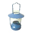 CANDELABRO PORTAVELAS CRISTAL AZUL P 