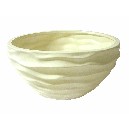 MACETERO CERAMICA CREMA ONDAS GRANDE