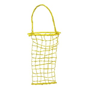 CENTRO RATTAN RECTANGULAR CON ASA AMARILLO