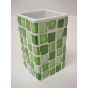 VASO BAÑO MING MOSAICO VERDE