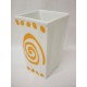 VASO BAÑO PLIEGUE ESPIRAL TOPOS NARANJA